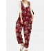 Tribal Flower Print Wide Leg Jumpsuit For Women