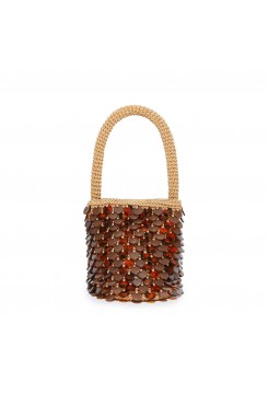 NATURAL BEATRIX BEADED BAG