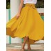 Solid Color High Waist Belted Side Zipper Irregular Hem Casual Skirts